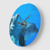 Curious Dolphins Wall Clock Grote Klok (Hoek)