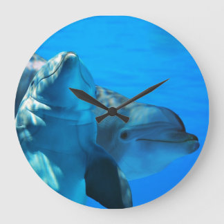 Curious Dolphins Wall Clock Grote Klok