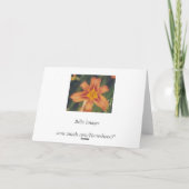 Curious Dragonfly Gedicht - kaart (Achterkant)