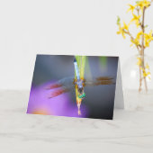 Curious Dragonfly Gedicht - kaart (Gele Bloem)