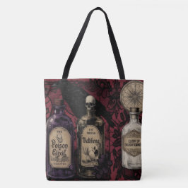 Curious Elixirs & Raven Over-The-Shoulder Tas Lg.