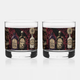 Curious Elixirs & Raven Set van 2 Rocks Glazen