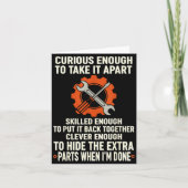 Curious Enough To Take It Apart Skilled Enough To  Kaart (Voorkant)