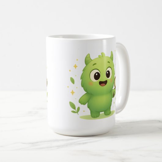 Curious Explorer Monster Kids Mug Koffiemok (Voorkant rechts)