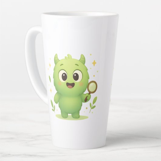 Curious Explorer Monster Kids Mug Latte Mok (Linkerhoek)