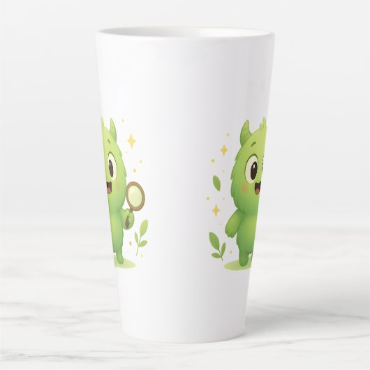 Curious Explorer Monster Kids Mug Latte Mok (Voorkant)