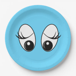 Curious Eye Blue Paper Borden -  Papieren Bordje