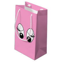 Curious Eyes Grappig Roze Gift Bag - 