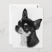 Curious Eyes - Hand Painted Chihuahua Briefkaart (Voorkant / Achterkant)