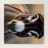 Curious Ezel Close-up Portret Legpuzzel (Horizontaal)