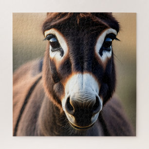 Curious Ezel Close-up Portret Legpuzzel