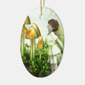 Curious Fairy - Fairy and Toadstools Keramisch Ornament (Links)