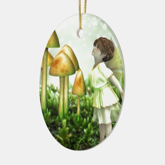 Curious Fairy - Fairy and Toadstools Keramisch Ornament (Links)