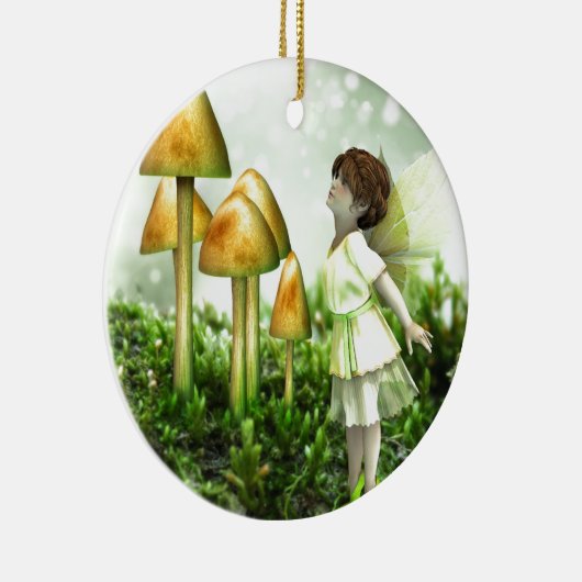 Curious Fairy - Fairy and Toadstools Keramisch Ornament (Rechts)