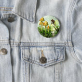 Curious Fairy - Fairy and Toadstools Ronde Button 5,7 Cm (In situ)