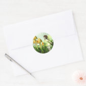 Curious Fairy - Fairy and Toadstools Ronde Sticker (Envelop)