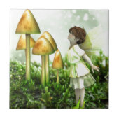 Curious Fairy - Fairy and Toadstools Tegeltje (Voorkant)