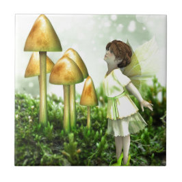 Curious Fairy - Fairy and Toadstools Tegeltje
