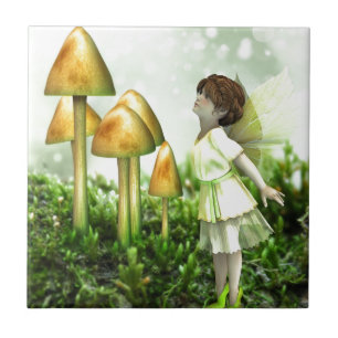 Curious Fairy - Fairy and Toadstools Tegeltje