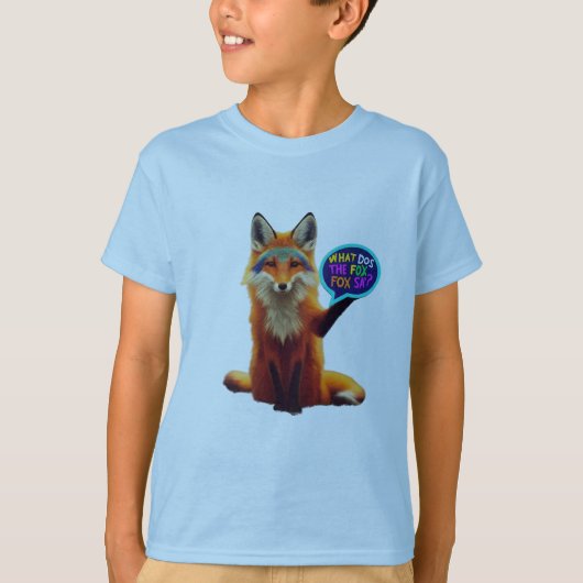 Curious Fox Question Mark T-Shirt (Voorkant)