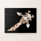 Curious Giraffe  Funny Zoo Animal Costume Gift Legpuzzel (Horizontaal)