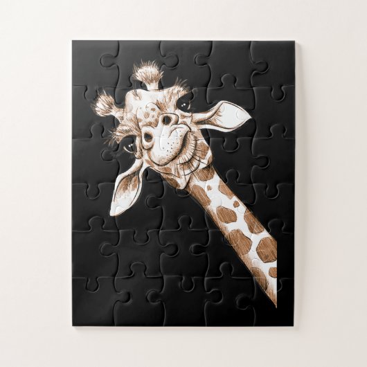 Curious Giraffe  Funny Zoo Animal Costume Gift Legpuzzel (Verticaal)