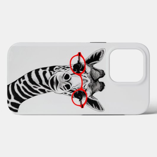Curious Giraffe iPhone Case - Artistic Wildlife (Achterkant (horizontaal))