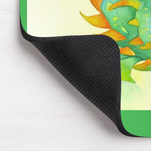 Curious Green Dragon Mouse Pad Muismat (Hoek)
