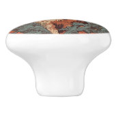 Curious Hare William Morris Inspired Floral Keramische Knop (Zijkant)
