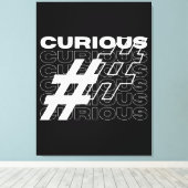 Curious Hashtag Typografie Canvas Afdruk (Insitu (Houten vloer))