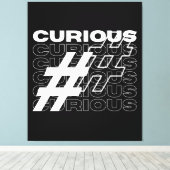 Curious Hashtag Typografie Canvas Afdruk (Insitu (Houten vloer))