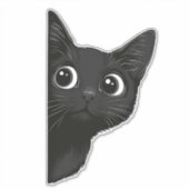 Curious Kitty Cat Peek Funny Sticker (Voorkant)