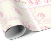 Curious Manga Girl Pattern Cadeaupapier (Rol Hoek)