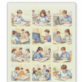 Curious Minds school Sticker (Voorkant)
