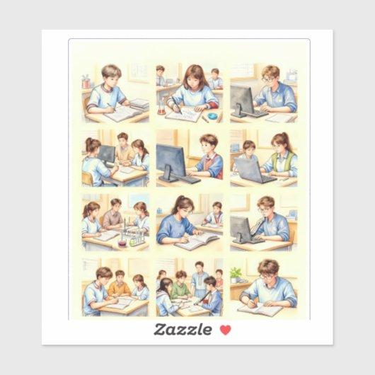Curious Minds school Sticker (Vel)