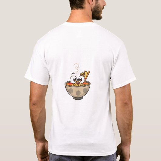 Curious Ramen Bowl Fun T-shirt (Achterkant)