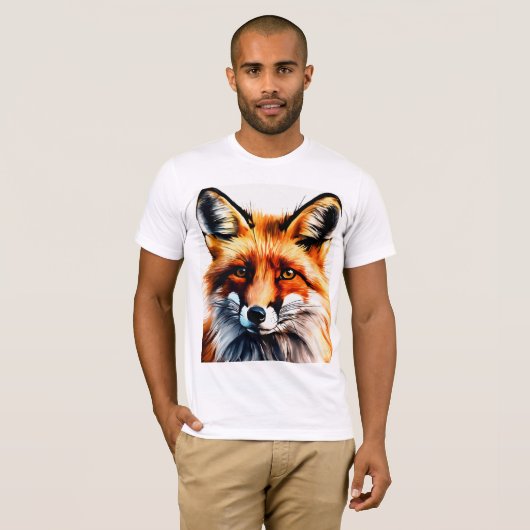 Curious Red Fox Peking T-shirt (Voorkant volledig)
