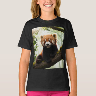 Curious Red Panda op een Tree Branch T-shirt