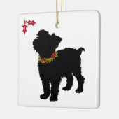 Curious Scuffy Mutt Christmas Keramisch Ornament (Links)