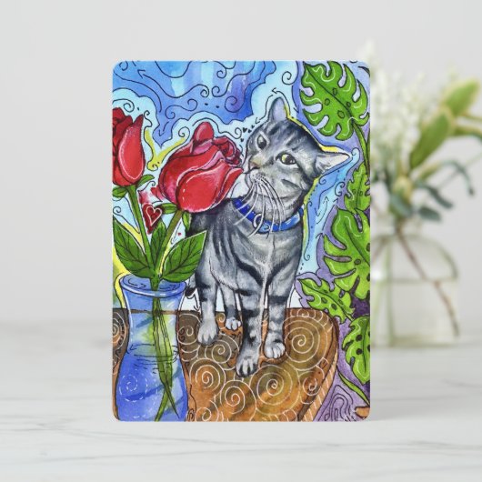 Curious Spirit Feestdagenkaart (Staand voorkant)