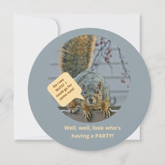 CURIOUS SQUIRREL ON FENCE LOOKING INTO HOUSE KAART (Voorkant)