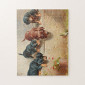 Curious Teckel Puppies | Carl Reichert Legpuzzel (Verticaal)