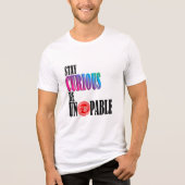 Curious Unstopable – Bold Gradient Typography Tri-Blend Shirt (Voorkant)