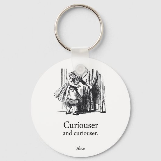 Curiouser en Curiouser Alice in Wonderland Sleutelhanger (Voorkant)