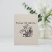 Curiouser en Curiouser Alice Met Sleutel Briefkaart (Staand voorkant)