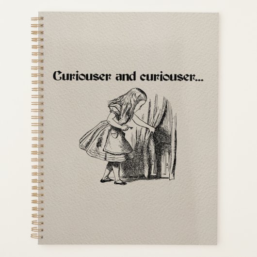 Curiouser en Curiouser Alice Met Sleutel Planner (Voorkant)