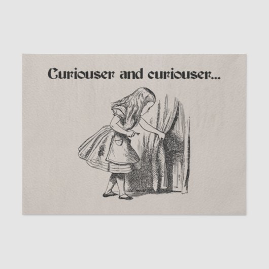 Curiouser en Curiouser Alice Met Sleutel Tissuepapier (Voorkant)