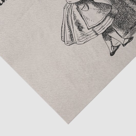 Curiouser en Curiouser Alice Met Sleutel Tissuepapier (Detail)