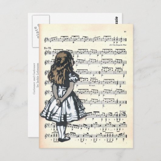 Curiouser en Curiouser Briefkaart (Voorkant / Achterkant)