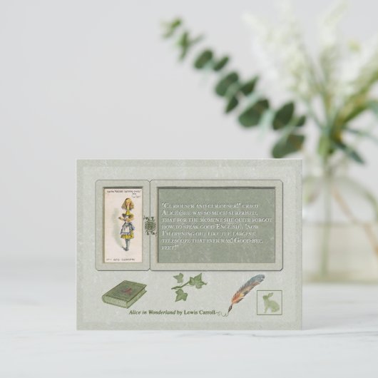 Curiouser en Curiouser Briefkaart (Staand voorkant)